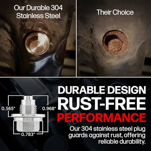 Votex - Made in USA - M12 X 1.25MM Magnetic Engine Oil Drain Plug fits Infiniti, Lexus, Nissan, Toyota - Stainless Steel - Part Number DP006