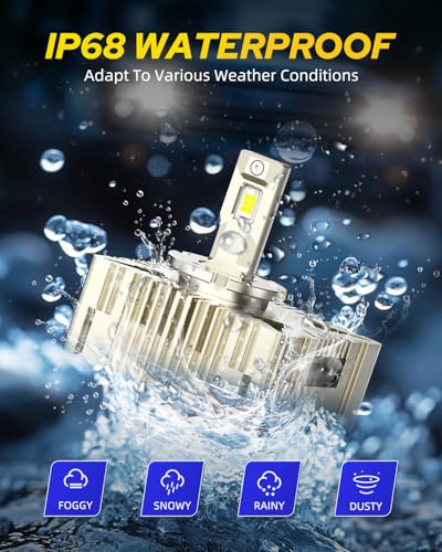 AUTOONE D5S Bulb, 12 Times Brighter D5S D5R Bulb, 3 Min Quick Install, 20 Years Lifespan, No Flicker