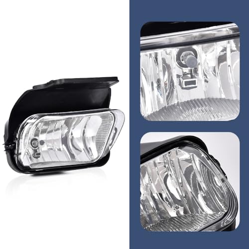 PIT66 Fog Lights Pair Compatible with Chevy Silverado 2003-2006 Clear