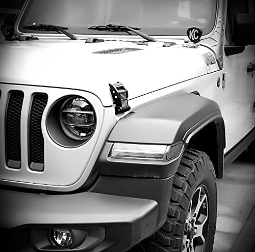 Seven Sparta Hood Latches Aluminum Hood Catch Compatible with Jeep Wrangler JK/JKU 2007-2017, JL/JLU 2018-2022 & Jeep Gladiator 2020-2022, 1 Pair (American Flag)