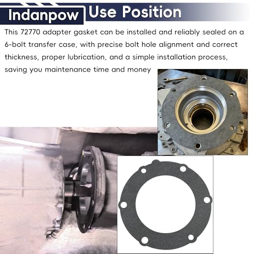 Indanpow 72770 Transfer Case Adapter Gasket Fits 1500 2500 3500 (2 Pack) ﻿