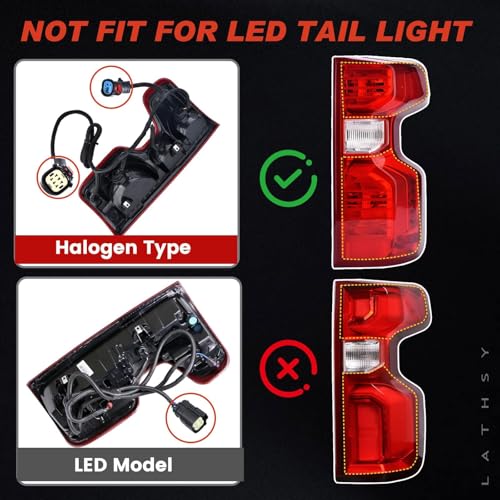Tail Light Compatible With 2019-2024 Chevy Silverado 1500 Passenger Side