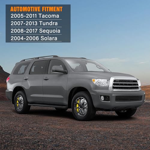 Nilight Fog Light Assembly Compatible with Toyota 2005 2006 2007 2008 2009 2010 2011 Tacoma 2007-2013 Tundra 2008-2017 Sequoia 2004-2006 Solara Smoke Lens w/H10 42W Bulbs