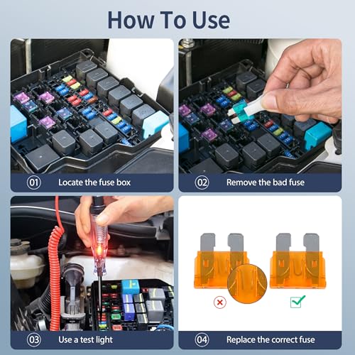 Car Fuses 180 Pcs Automotive Fuse Assortment Kit,Includes Mini, Standard & Micro Blade Fuses&Puller-for Car/RV/Truck/Motorcycle/Boat(2Amp 3A 5A 7.5A 10A 15A 20A 25A 30A 35A 40A)