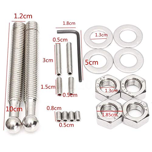 ANJOSHI 2 Pack Quick Release Latch Universal 2.44in/62mm Diameter Aluminum Alloy Push Button Hood Pins Lock Clip Kit for Auto Car (Black Pro)