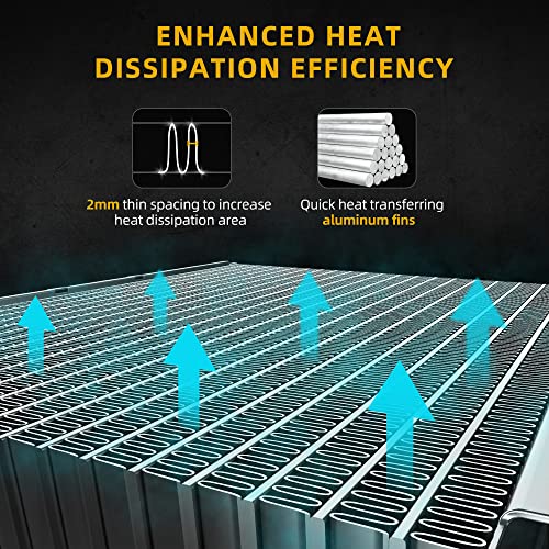 DWVO 34'' Core Radiator Compatible Compatible with Chevy Silverado Suburban GMC Yukon Sierra Tahoe Escalade Hummer H2 4.3L 4.8L 5.3L 6.0L 6.2L V8 DWRD1001