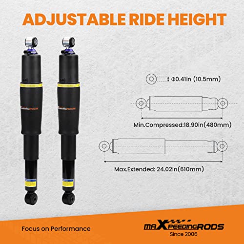 maXpeedingrods 2PCS Rear Air Shocks Suspension Struts for Cadillac Escalade for Chevy Tahoe Suburban 1500 for GMC Yukon 2000-2014 25979391 25979393 25979394