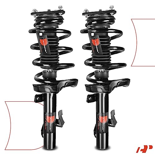 A-Premium Front Pair (2) Complete Strut & Coil Spring Assembly with Volvo C30 2007-2013, C70 2008-2013, S40 2004-2011, V50 2005-2011, Driver & Passenger