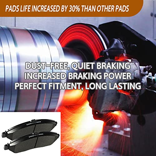 SIPAUTEC-Front & Rear Ceramic Brake Pads Replacement For(2009-2022 Honda Pilot),(2017-2022 Honda Ridgeline),(2007-2016 Acura MDX)