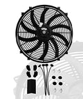 16" inch Universal Slim Fan Push Pull Electric Radiator Cooling 12V Mount Kit