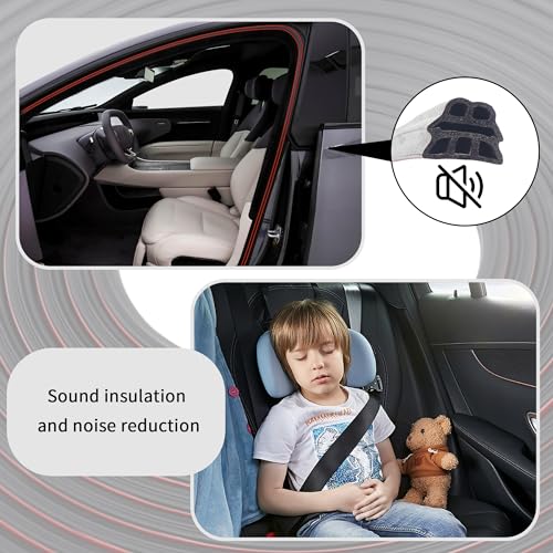 16.4Ft Automotive Weather Stripping,Upgrade Soundproofing Car Door Seal Strip with 3 Layer Structure,Universal Car Accessories Rubber Driver Door Seal for Car Door/Hood (16.4Ft)