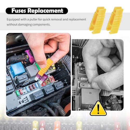 Car Fuses Assortment Kit with Car Fuse Tester,3-Size Fuses Automotive Kit with Standard & Mini & Low Profile Mini (35A,30A,25A,20A,15A,10A,7.5A,5A,2A),Universal Cars Fuse Kits