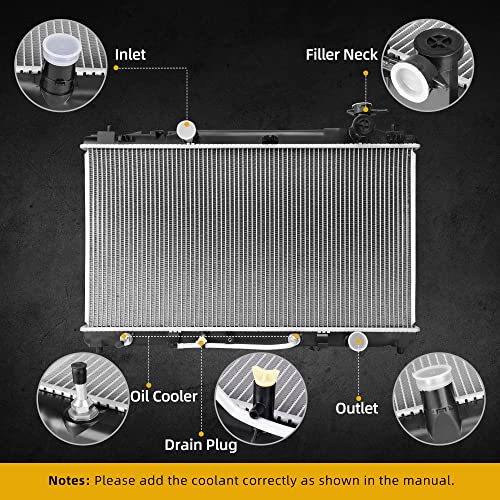 DWVO Radiator Compatible with 2007-2011 Camry L4 2.4L, 2010-2011 Camry 2.5L 4CYL DWRD1081