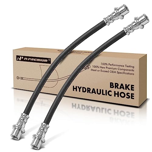 A-Premium Front Side Brake Hydraulic Hoses Compatible with Select Lexus and Toyota Models - GX460 2010-2017, GX470 2003-2009, 4Runner 2003-2017, FJ Cruiser 2007-2014 - Replace# 9094702D35(Pack of 2)