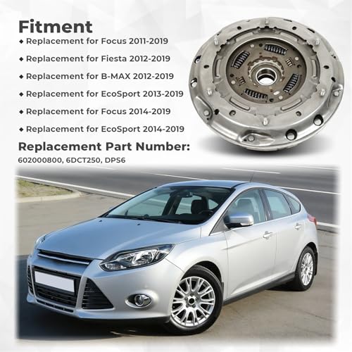 Silscvtt Transmission Dual Clutch Fork Kit Replacement for Ford Fiesta Focus EcoSport 2011-up 6DCT250