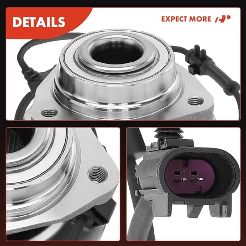 A-Premium 2 x Front Wheel Bearing and Hub Assembly with ABS & 6-Lug Compatible with Chevy GMC Buick - 2002-2009 - SSR, Trailblazer (EXT), Envoy (XL XUV), Ascender, Bravada, Rainier