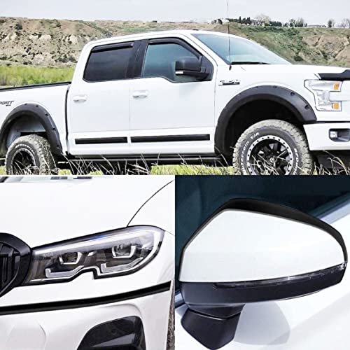 Glossy Black Car Exterior and Interior Molding Trim Universal Bumper Window Door Body Side and Household Furniture Surfaces Decorative Strip Scratch-Proof (Width: 5/16inch (8mm), Length: 8Ft)