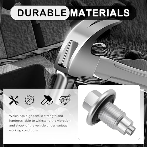 M14x1.5 Oil Drain Plug,Magnetic Oil Drain Plug OEM#6506214AA,94027565,7522691,Automotive Replacement Engine Oils Drains Plugs Compatible with Honda/Mercedes-Benz/Kawasaki/GMC (M14*1.5)