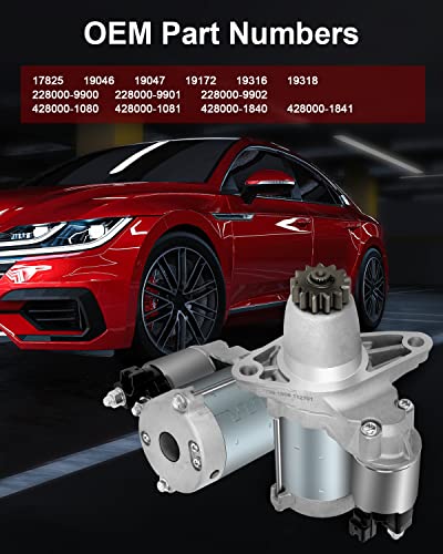 GDSMOTU New Starter Replacement for Toyota for Solara 3.3L 2004-2008 for Toyota for Camry 3.0L 2002-2006 for Toyota for Highlander 2.7L 2009-2017, 19047 19046, 3.0kW/12 Volt Starter