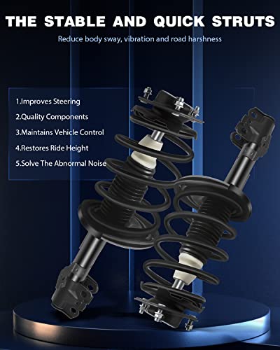 ECCPP FWD struts and shocks 2pcs Front Pair Complete Strut Assembly Shock Absorber for 2004-2006 for Toyota Camry,2004-2006 for Toyota Solara,2004-2006 for Lexus Es330 172205 172206 11643 11644