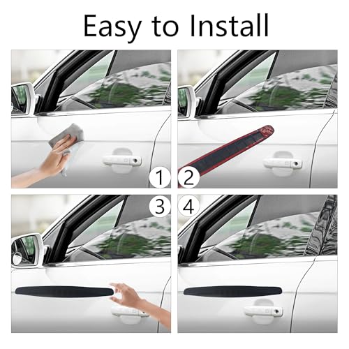 AUXBC 2Pcs Universal Car Bumper Guard Strips, Front Rear Corner Protector Trim, Anti-Scratch Collision Resistant Edge Guards, Rubber Bumper Bully for SUV Pickup Truck, Black