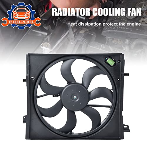 Radiator Cooling Fan Assembly Compatible with Nissan Rogue Sport 2017 2018 2019 2020 2021 2022 2.0L # 214816MA0A
