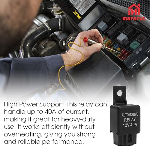 2Pcs 12V 40A Relay, Automotive 4 Pin Relays Fit for YL-388-S FLS821 Fog Driving Light, 12VDC 30A Universal Heavy Duty SPST Relay Replacement Kit for Air Fan Conditioner Starter Bar Wire Wiring Harness