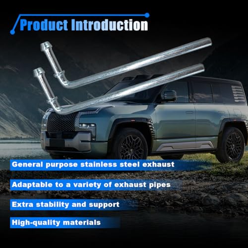 BDZMC 2PCS 7.4 Inch 90° Bend Universal Weld in Exhaust Hanger Rods, Carbon Steel Galvanised Exhaust Pipe Hanger for Exhaust System(90° bend)
