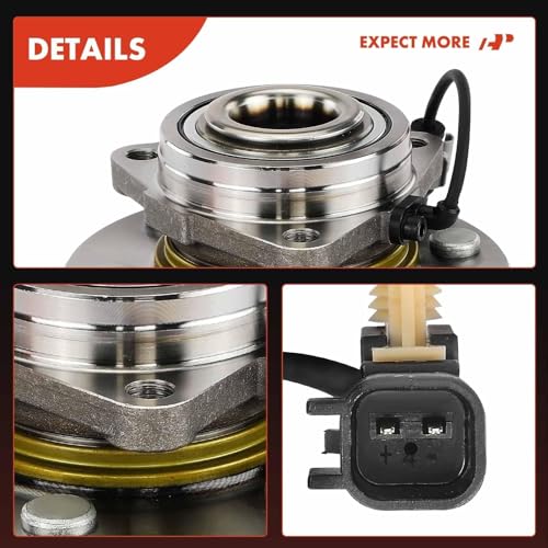 A-Premium 2 x Front Wheel Bearing and Hub Assembly for Chevy GMC Cadillac - Silverado 1500, Sierra 1500, Suburban, Yukon, Escalade, XTS, 4WD Only & with ABS & 6-Lug