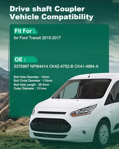 SCITOO Driveshaft Drive Shaft Coupler Flex Joint Shaft Coupling Compatible Ford Transit 2015-2017,Replace OE# 5370997 NPI64414 CK4Z-4782-B CK41-4684-A