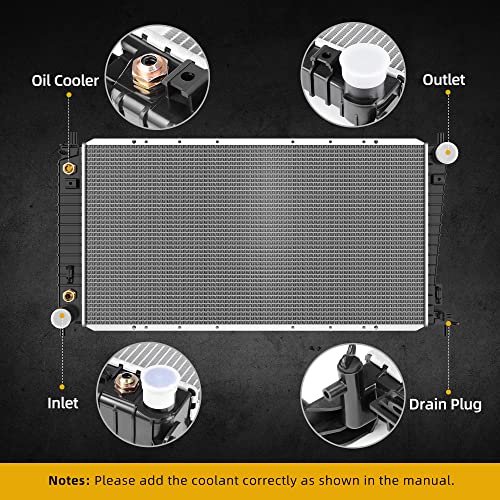 DWVO Radiator Compatible with 2005-2008 Ford F-150 4.2L V6 4.6L 5.4L V8, 2004 Expedition 4.6L, 2004-2006 Expedition 5.4L V8, 06-08 Lincoln Mark LT 5.4L, 05-08 Navigator 5.4L V8