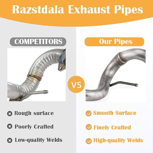 Razstdala Exhaust Front Flex Pipe Exhaust Muffler Pipe compatible with 2008-2013 Nissan Rogue; 2014-2015 Nissan Rogue Select 53826