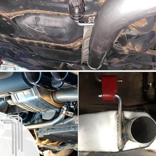HiBuyer 4 pcs Universal Swinging 10" Stainless Steel Exhaust Hanger 0.47" Rod Weld On