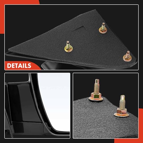 A-Premium Pair (2) Driver & Passenger Side Manual Door Mirror - Compatible with Chevy & GMC Model - Blazer, C/K 1500 2500 3500, Tahoe, Yukon - Non-Heated Manual Folding