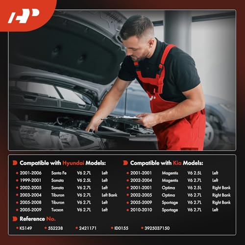 A-Premium Ignition Knock Detonation Sensor Compatible with Hyundai Sonata 1999-2005, Santa Fe 2001-2006, Tucson 2005-2009, Tiburon 2003-2008 & Kia Optima 2001-2005, Sportage 2005-2010, Magentis 01-04
