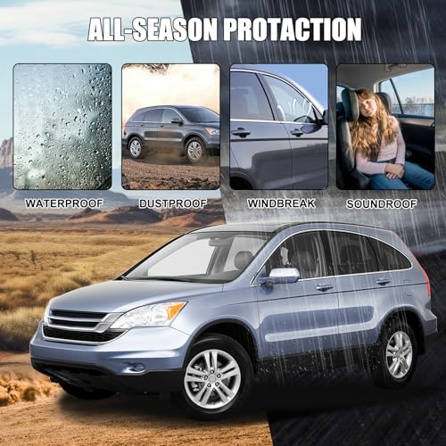 KAFKOF Window Molding Trim Seal for Honda CR-V 2007-2011 Accessories, Outer Door Black Rubber Weather Stripping Belt, Replacement 72410-SWA-A01 (4PCS)