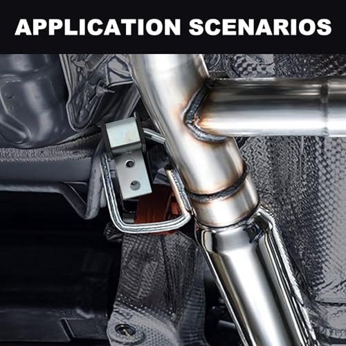 joytrace 4-Pack Universal Exhaust Hanger Kit - 3/8" Rod 10" Long Universal Exhaust Hanger Rod Weld On Heavy Duty Exhaust Bracket Hanger