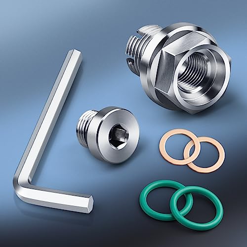 M14.1-1.5 x 15mm Oversize Piggyback Oil Drain Plug, Stainless Steel Self Tapping Oil Pan Thread Repair Kit