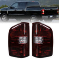 MAYELLO Smoked Red Tail Lights w/Bulbs Compatible with 2007-2013 Chevrolet Silverado 1500, 2007-2014 Chevy Silverado 2500 3500 Single Rear Wheel, Plug & Play Rear Lamps