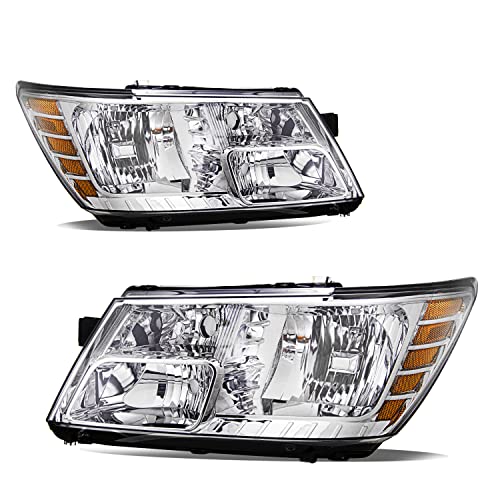JSBOYAT Fits for 2009-2020 Dodge Journey Headlight Assembly Replacement OE Headlamp Driver and Passenger Side