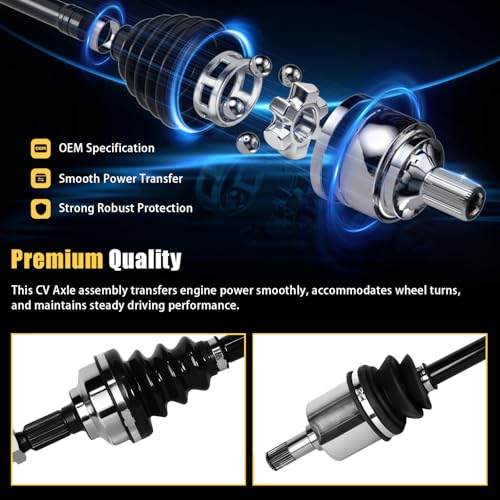 Koxot 2PCS Front CV Axle Shaft Assembly Compatible with Honda Civic 1.8L L4 2006 2007 2008 2009 2010 2011, Driver and Passenger Side, ‎NCV36568, NCV36569