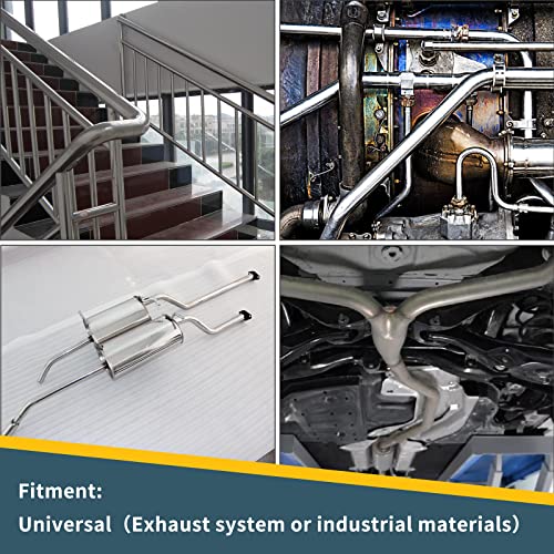 FGJQEFG 2.25 Inch Straight DIY Custom Mandrel Exhaust Pipe Tube Pipe, 30 Inch Length, 2.25'' OD Mandrel Straight Pipe, T304 Stainless Steel, Universal Fitment - 1PC