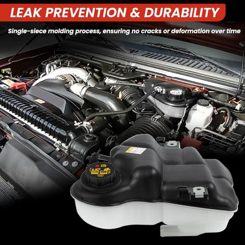 603-217 Engine Coolant Reservoir Tank Compatible with 2003-2007 Ford F250 F350 F450 F550 Super Duty | Excursion Expansion Tank with Cap Replaces 3C3Z8A080AE 6C3Z8A080B