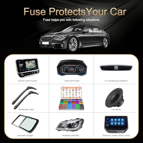 Nayoto 1200pcs Car Fuses Assortment Kit, 520PCS Standard Fuse Kit & 680PCS Mini Fuses + 1 Puller for Auto/RV/Truck/Motorcycle/Yacht (2A 3A 5A 7.5A 10A 15A 20A 25A 30A 35A 40A)