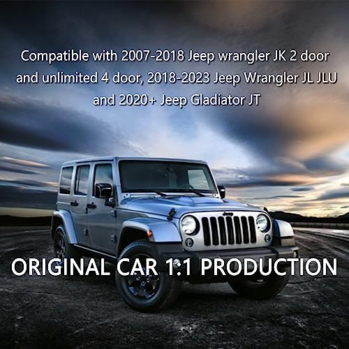 2PCS Aluminum Hood Latch Lock Compatible with Jeep Wrangler JK JKU 2007-2018,Cool American Flag Hood Pin Kits Car Decorations for Reducing Hood Shaking