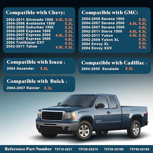 KAFKOF MLS Head Gasket Kit Compatible with 2002-2011 Chevy Silverado Tahoe Avalanche Express Suburban, GMC Sierra Savana Yukon Envoy, Buick Cadillac Isuzu 4.8L 5.3L V8. Replace CS9284 HS26191PT