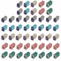 50 pc Automotive MCASE Mini Box Shaped Cartridge Fuse Kit