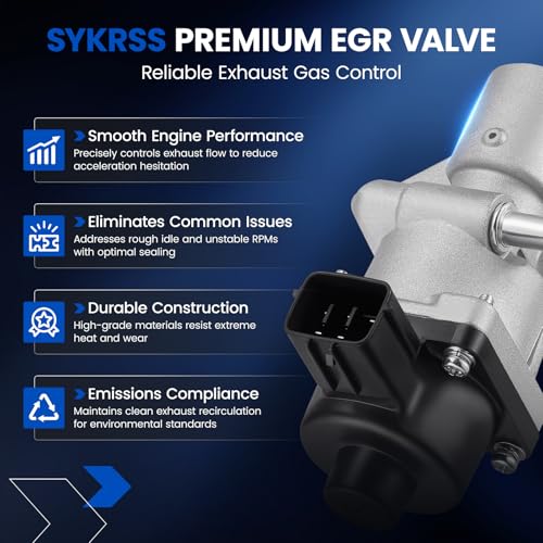 SYKRSS EGR Valve EGV1025 Compatible with Ford Escape/Fusion 2.3L/2.5L 2005-2016 | Replaces Motorcraft 1S7Z-9D475-AA, 91023 | Compatible with Mazda 3/6 & Mariner