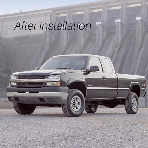 CarPartsDepot Front Grille Bright & Black Grill Compatible With Chevrolet 2003-2006 Silverado 1500 2500 3500 & 2007 Silverado Classic GM1200489 19168629