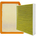 Cabin and Engine Air Filter Fits for 2019-2025 2026 Chevrolet Silverado 1500, Tahoe, Suburban, Sierra 1500, Yukon, Yukon XL, Escalade, Fits 13356916, 84121219, CF11966, CA12404